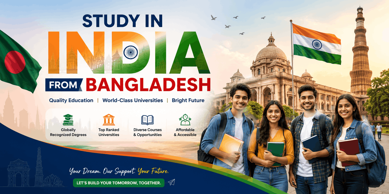 Study in India From Bangladesh